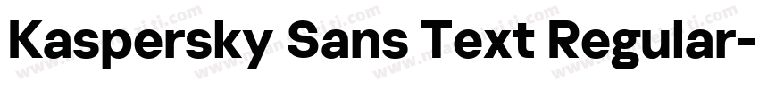 Kaspersky Sans Text Regular字体转换